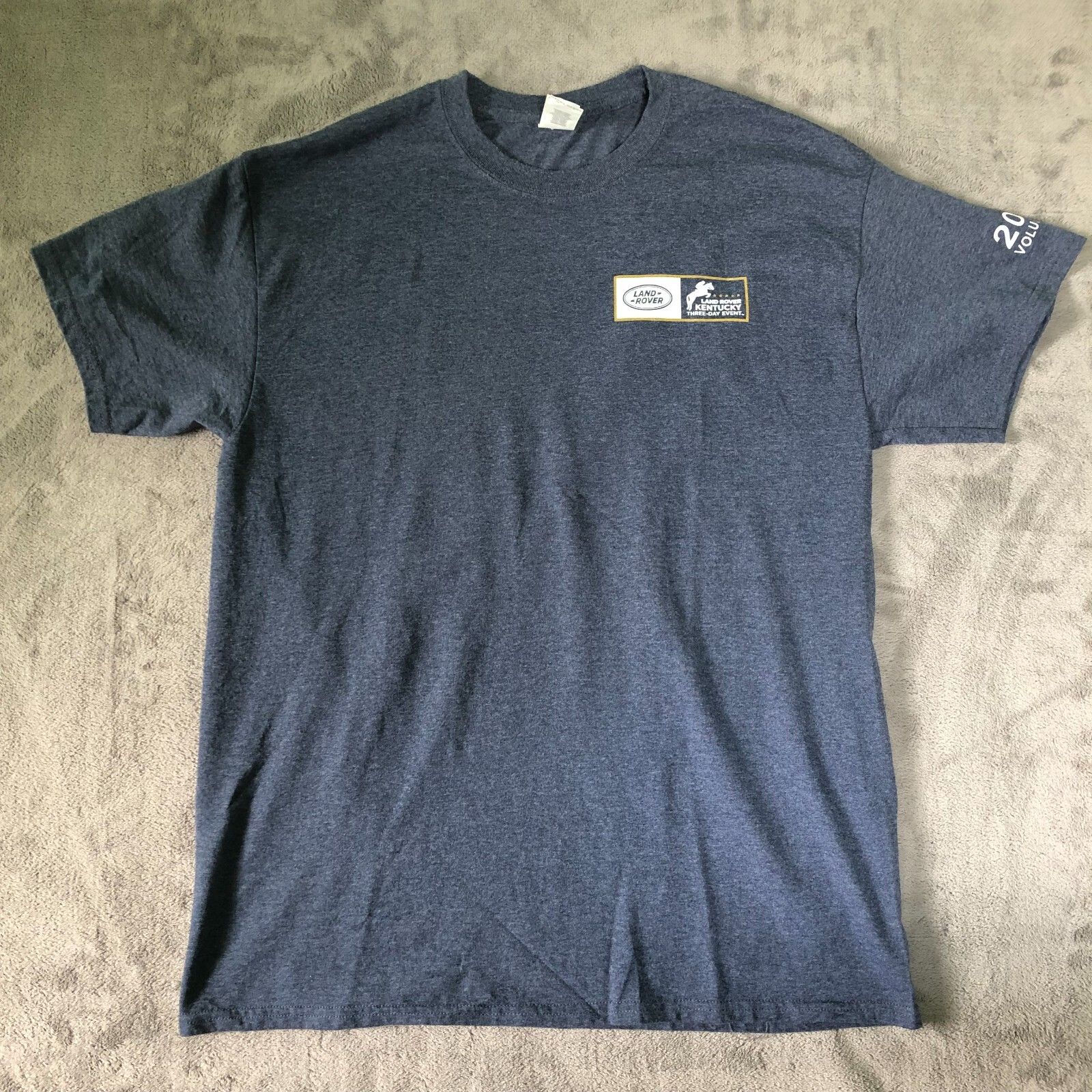 Land Rover Defender Ky 3Day Event Tshirt Blue Unisex Large Volunteer 2019 Horse
